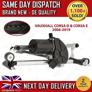 VAUXHALL CORSA D & E 2006-2019 FRONT WINDSCREEN WIPER MOTOR & LINKAGE MECHANISM - Picture 1 of 3