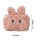 Plush Rabbit Coin Purse Cute Bunny Plush Wallet Embroidered Bag Key Earphon SLS