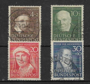 Germany: 1951; B320-B323, set Vicent of Paul, XF, really used EBA117 - Picture 1 of 2