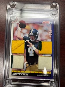 2024 Jersey Fusion Rookie - Brett Favre 1991 RC #611 Score QUAD Patch #d 5/5 - Picture 1 of 2