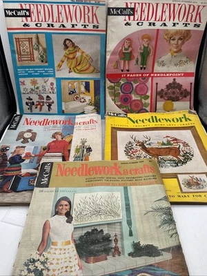 Vintage McCall's Needlework & Crafts Magazines Lot of 5-1955 1968 1969 1970 1971 - Image 1 of 4