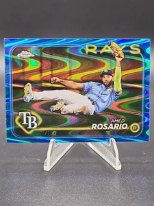 AMED ROSARIO 2024 Topps Chrome Update Blue Wave Refractor /150 Rays - Picture 1 of 2