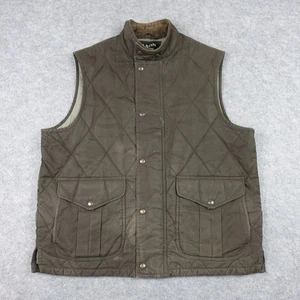 CC Filson Quilted Vest Jacket Mens Large Coyote Brown Waxed Workwear Outdoor VTG - Picture 1 of 22