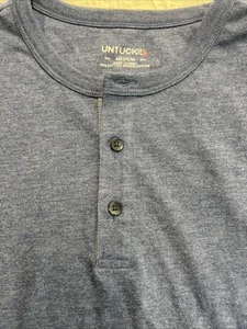Camisa Untuckit Para Hombre Mediana M Azul Manga Corta Abotonada - Imagen 1 de 6