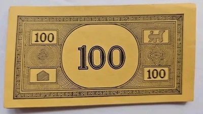 Монополия деньги замены частей бумаги банкноты только $100 оранжевый винтажный бедствия - Изображение 1 из 3