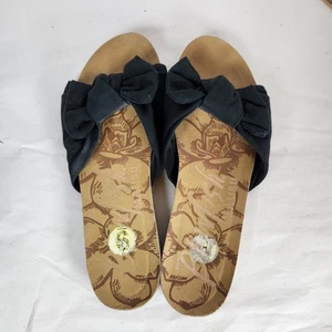 Sandali BLOWFISH MALIBU slides donna taglia 9 neri fiocco cravatta slide casual spiaggia - Foto 1 di 8