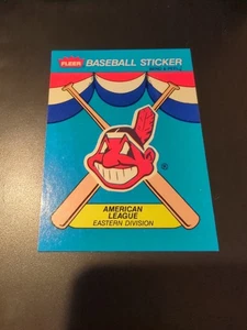 1989 Fleer #NNO Cleveland Indians Team Stickers - Picture 1 of 2
