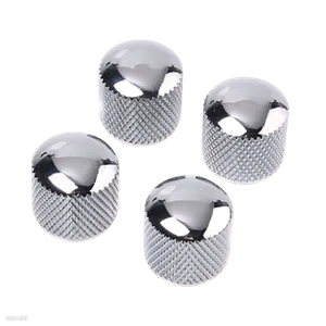 ​4Pcs Chrome Dome Tone Volume Control Knobs for Electric Guitar Bass Repair - Picture 1 of 10
