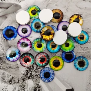 6-30mm Round Dragon Eye Glass Cabochon Flat Back Cat Dog Animal Toy Doll Eyes - Bild 1 von 11