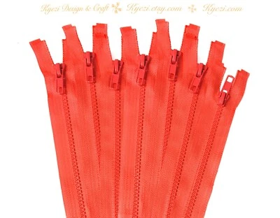 Cremallera separadora de plástico grueso de 5 - 25 piezas / calibre 5 - 14", 16", 18", 20", 22" Foto 1 de 2