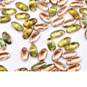 Rizo, Peridoto Capri Oro, 2.5x6mm, 7g (app 98-100 cuentas) (rz41) - Imagen 1 de 1