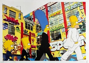 DEATH NYC 45cmx32cm AP Signed Graffiti Pop Art Print, Simpsons Graffiti, COA - Picture 1 of 2