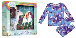 Uni The Unicorn Toddler Girl Long Sleeve Pajama Set 24 Months Book and Plush Toy - Picture 1 of 3
