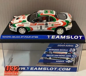 SLOT CAR TEAM SLOT 11709 TOYOTA CELICA GT FOUR ST-185 #8 RALLY SAN REMO 1994 - Imagen 1 de 7
