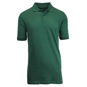 Men Heathered Polo Shirt New Standard Neck Classic NWT Uniform Lounge . - Picture 1 of 14