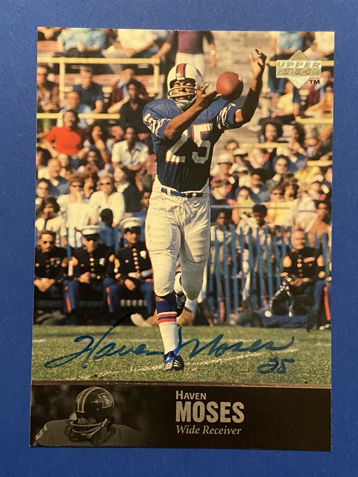 HAVEN MOSES Signed 1997 UD Legends #148 Bills Broncos SD State Autograph Auto - Image 1 of 2