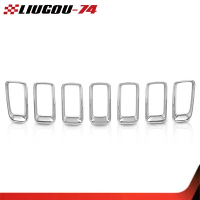 7PCS Fit For 2011-2017 Jeep Compass Chrome Grille Trim Molding Insert 68109865AA - Image 1 of 4