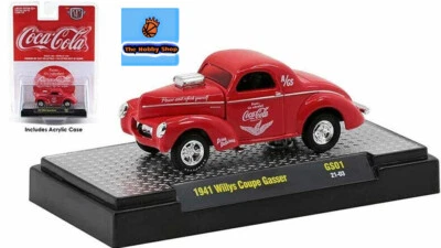 2021 M2 Machines Coca Cola Release GS01: 1/64 1941 Willys Coupe Gasser Diecast - Image 1 of 2