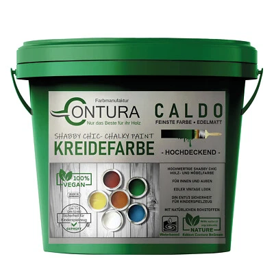 FARBMANUFAKTUR 3Kg Kreidefarbe XL- Paintbox BeGreen Shabby Chic Holzlack Möbellack Natur Farbe