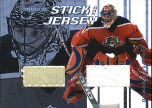 2001-02 Between the Pipes Jersey and Stick Cards #GSJ9 Roberto Luongo