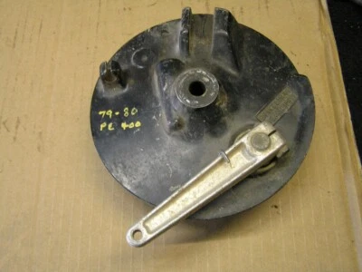 Suzuki 1979 1980 PE400 Front Brake Backing Plate with Lever Arm PE RM 400 79 80 - Image 1 of 4