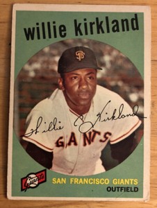 1959 Topps Willie Kirkland Baseball Card #484 Giants Low-Grade