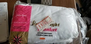 NOS Vintage Fashion Manor Lightweight White Blanket Full sz 54" x 75" Penneys - Picture 1 of 1