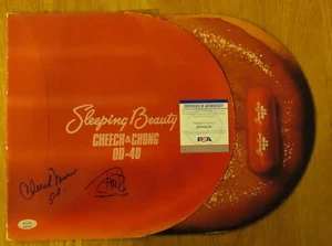 CHEECH MARIN & TOMMY CHONG signed SLEEPING BEAUTY OD-40 PSA Record UP IN SMOKE - Picture 1 of 6