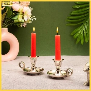 High quality taper silver candle holder set of 2 for perfect home decoration ! - Picture 1 of 6