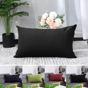 Rectangle Throw Pillow Cover Waist Cushion Cover Pillowcase Cover for Sofa Couch - Picture 1 of 13