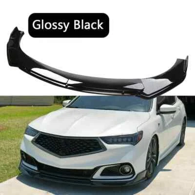 For Acura TLX 2015-2020 Gloss Black Front Bumper Lip Spoiler Splitter Body Kit Foto 1 de 4