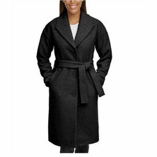 kenneth cole long black coat
