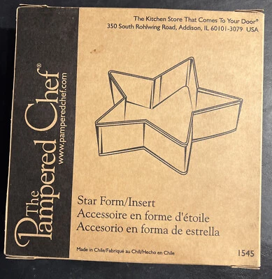 PAMPERED CHEF STAR FORM INSERT Stencil Cake Cookie Brownie Baking Cutout #1545 - Image 1 of 3