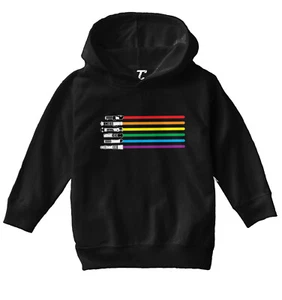 Rainbow Lightsword - Force Sci Fi Parody Movie Buff Toddler/Youth Hoodie - Picture 1 of 12