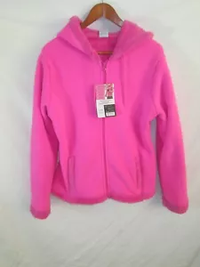 Tru-Fit Polar Fleece Sherpa Lined Full-Zip Hoodie Jacket Women's Small Pink NWT - Picture 1 of 13