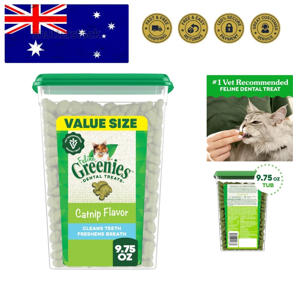 Greenies Catnip Dental Treats Cat Chew Rewards 277g