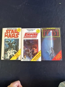 Vintage 1976 Star Wars Paperback Empire Strikes Back Return Jedi Full Set Photos - Picture 1 of 8