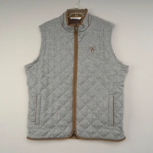 Chaleco de Lana Peter Millar Essex Para Hombre L Gris Abridor de Botellas CCNC Pinehurst Logo Golf - Imagen 1 de 11