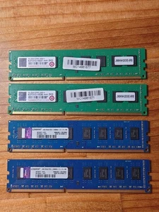 24GB Desktop RAM Kit DDR3 1600MHz PC3-12800U 4x 4GB & 8GB Kingston Tested - Picture 1 of 3