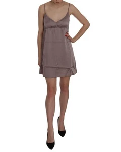 PINK MEMORIES Mini Slip Dress Vneck Sleeveless Women Purple Dresses - Picture 1 of 6