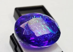 Piedra preciosa suelta natural corte ovalado ópalo de fuego monarca 84-86 quilates certificado EGL FR-468 - Imagen 1 de 7