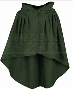Niko Green Mantle Cloak LARP, Elf, Roleplay, Short Thick Rough-Weave Cotton - Picture 1 of 8