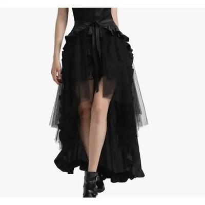 Falda negra Steampunk pirata gótico victoriano Belle Poque talla S Foto 1 de 4