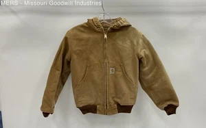 Boy's Carhartt Brown Jacket - Size Medium - Picture 1 of 4
