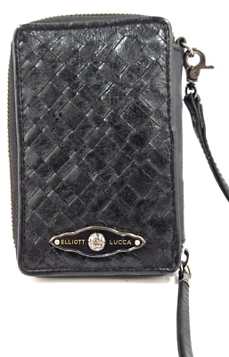 Black Elliot Lucca Woven Leather Wristlet Wallet/Organizer - Image 1 of 4