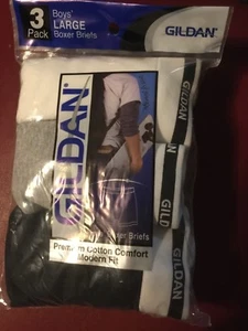 Gildan Boys Large Boxer / Briefs 3 Pair - Picture 1 of 2