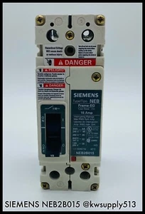 NEB2B015 ~ SIEMENS NEB2B015 15A 2P 600Y/347 VAC Frame-EG MCCB ~ 90 Day Warranty - Picture 1 of 5