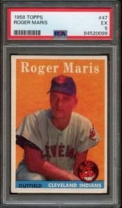 BB - 1958 - Topps - #47 - Roger Maris - PSA 5 - EX - Picture 1 of 2