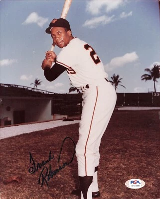 Frank Robinson Baltimore Orioles Signed Autograph 8 x 10 Photo PSA DNA - Image 1 of 2