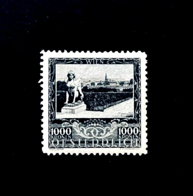 Sello AUSTRIA - 1923 Viena Sphynx 1000kr Alto Valor Semi Postal Sn 312 MLH r34 Foto 1 de 2